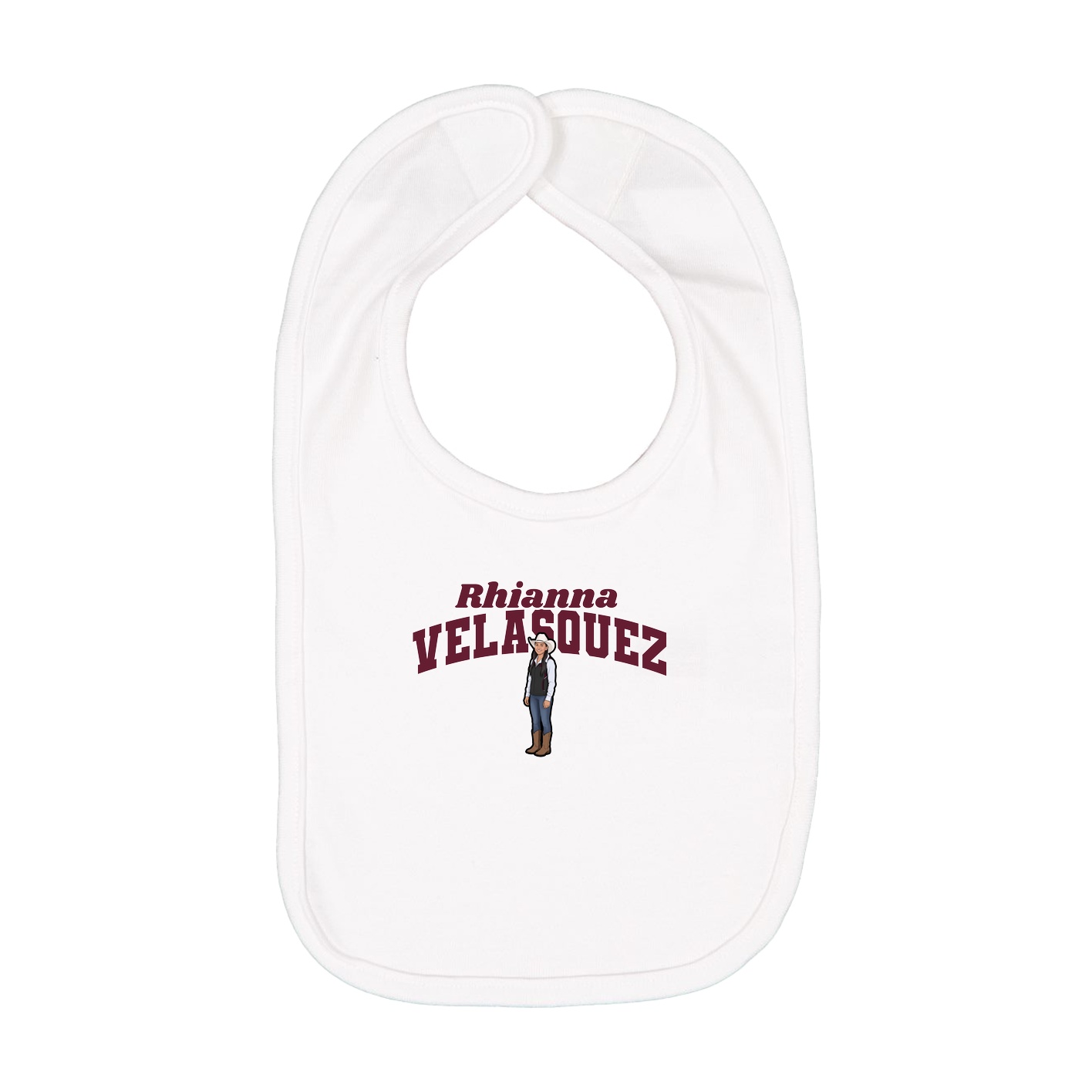 Infant Bib — Signature Arch in White