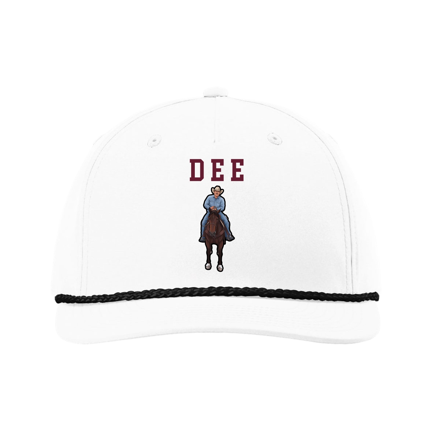 Five-Panel Classic Rope Cap — Shirsey in White