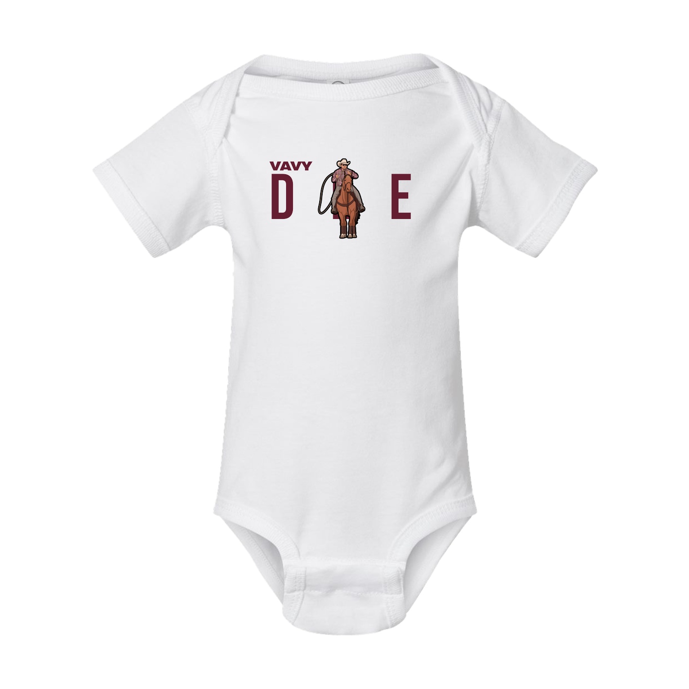 Baby Onesie — Player Name in White