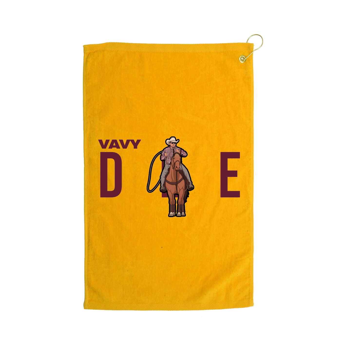 Golf Towel — Player Name in Gold