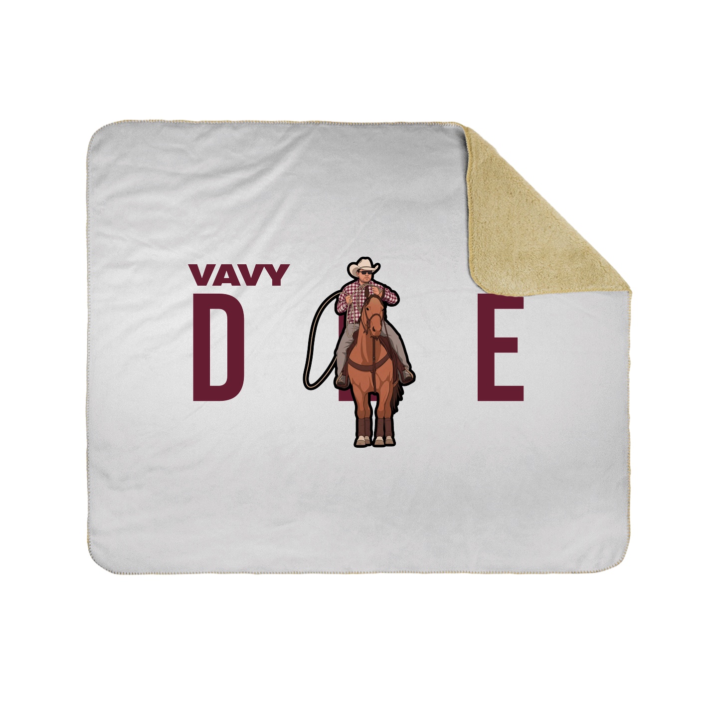Throw Blanket — Player Name in White