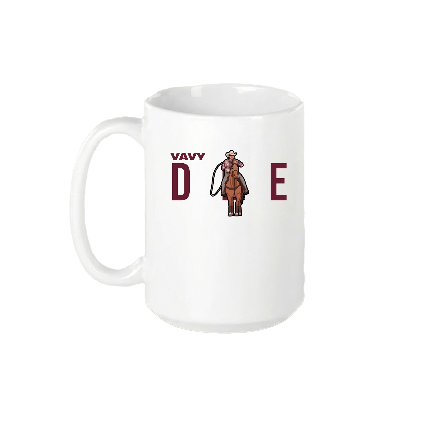 15oz Coffee Mug — Player Name in White