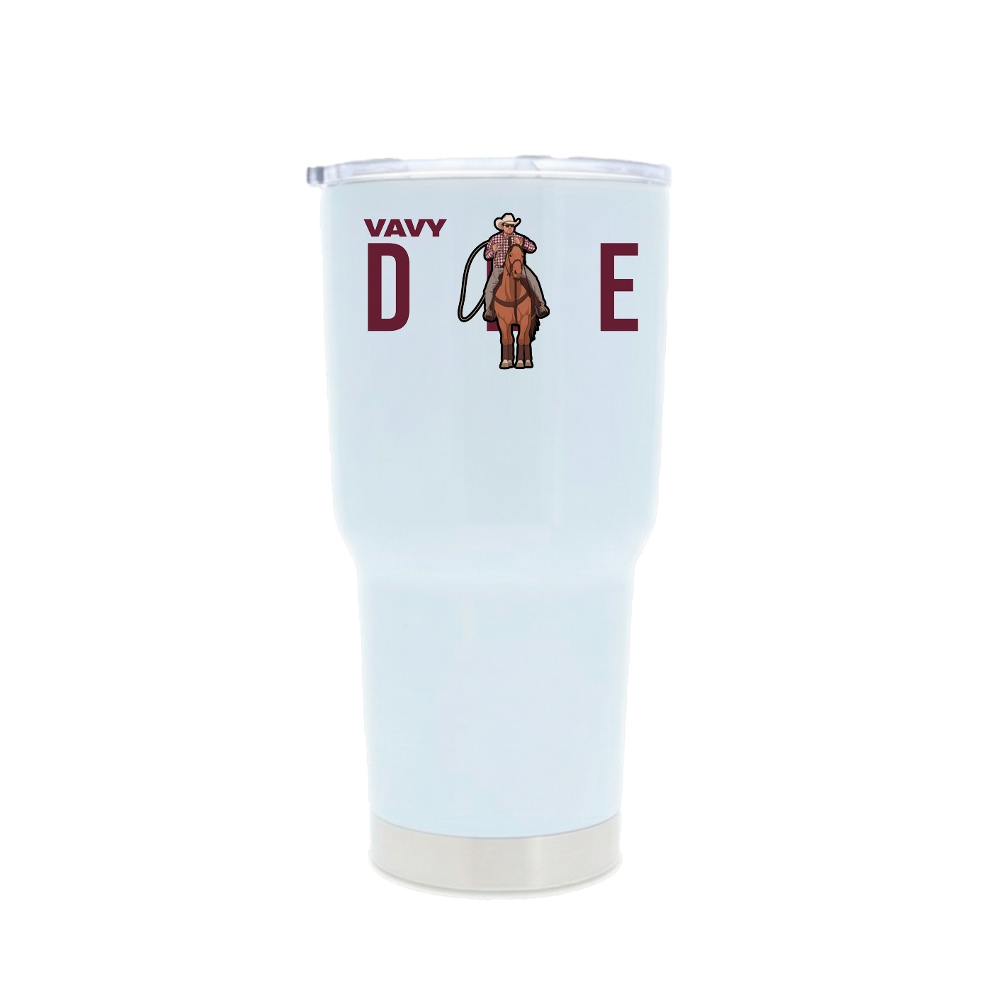 30oz Stainless Steel Tumbler — Player Name in White