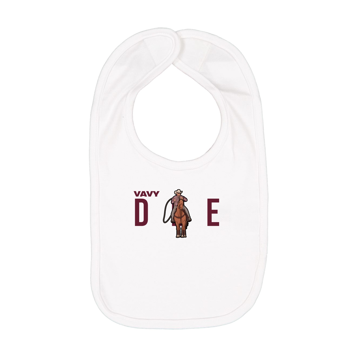Infant Bib — Player Name in White