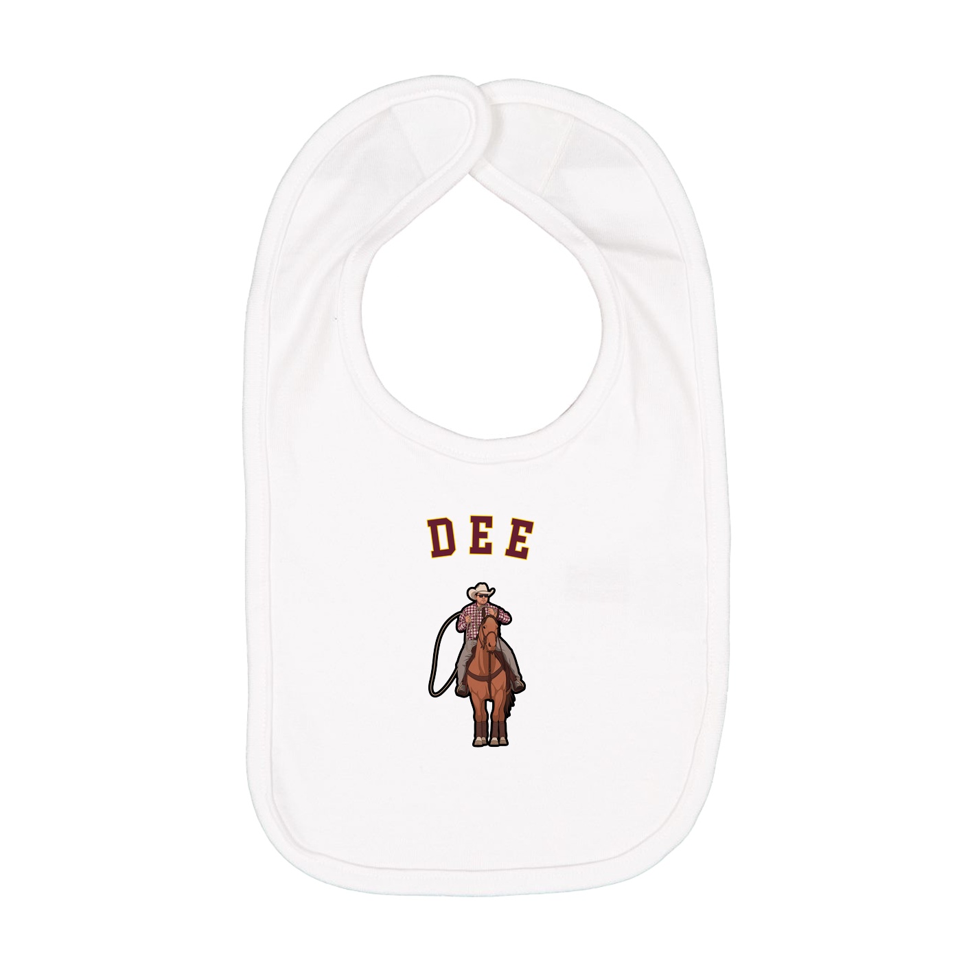 Infant Bib — Shirsey Arch in White