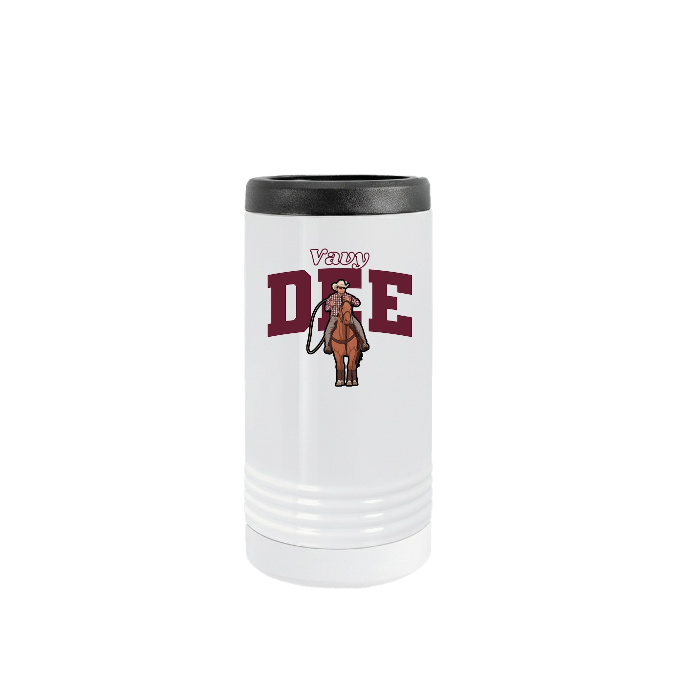 Slim Beverage Holder — Name Arch in White