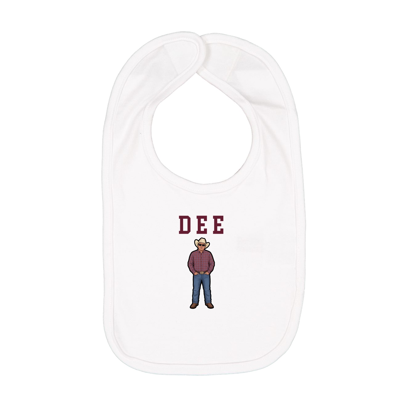 Infant Bib — Shirsey in White