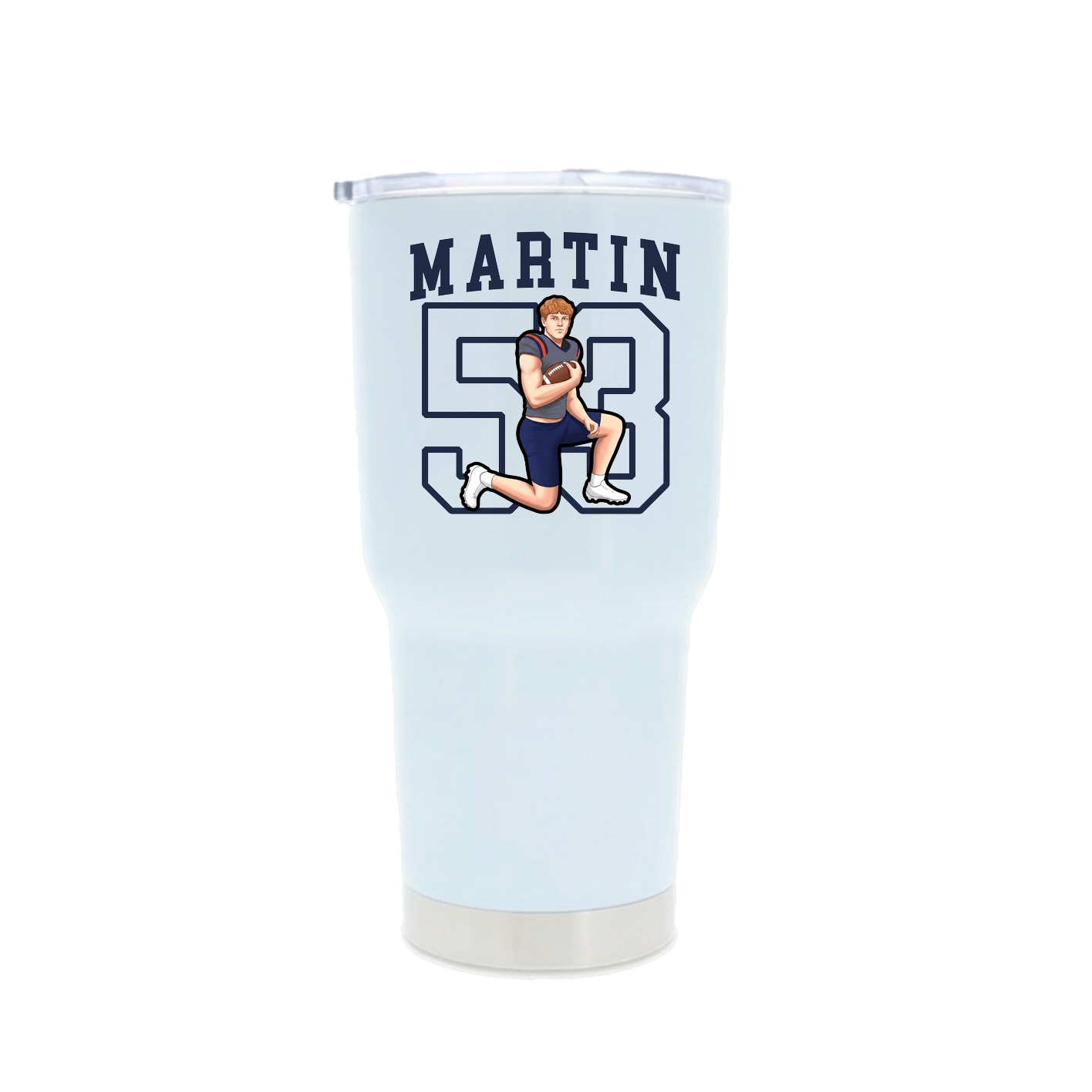 30oz Stainless Steel Tumbler — Shirsey in White