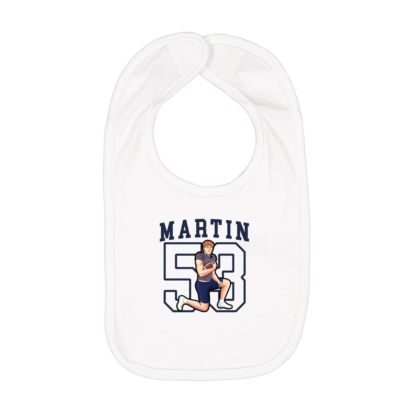 Infant Bib — Shirsey in White