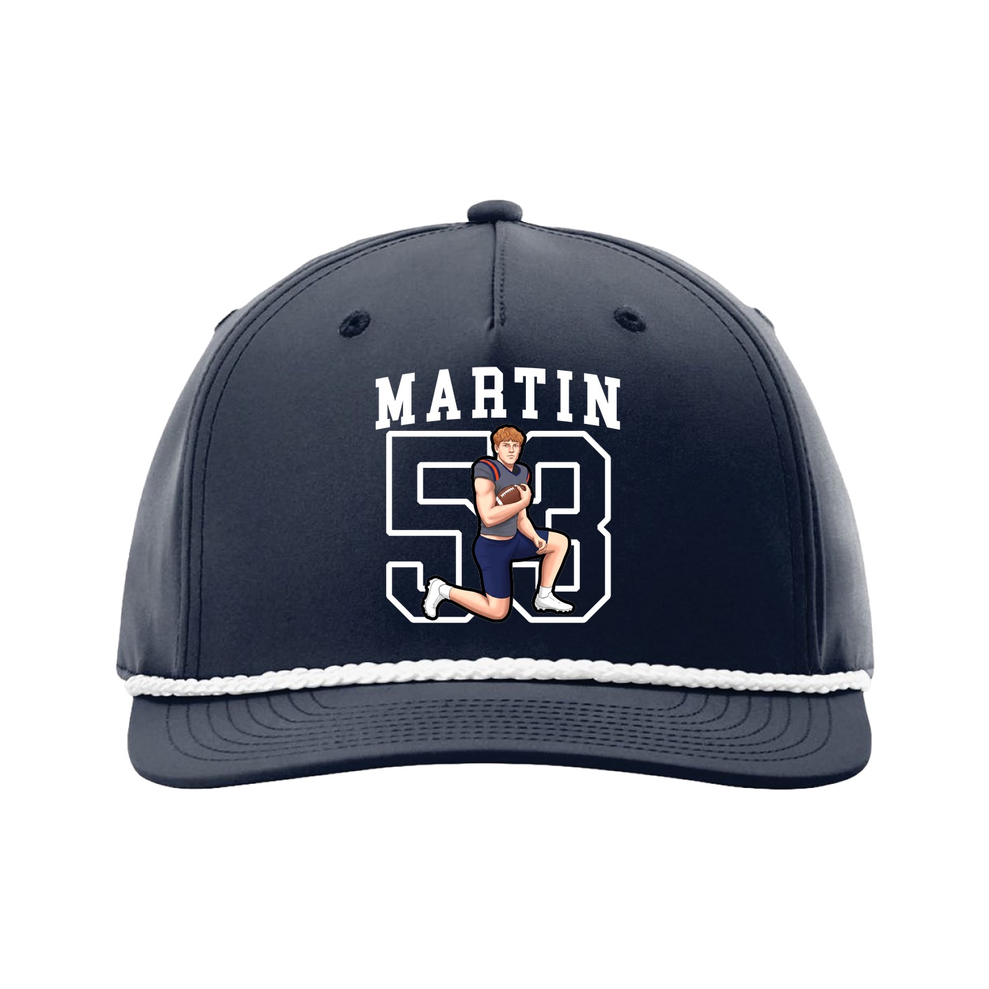 Five-Panel Classic Rope Cap — Shirsey in Navy