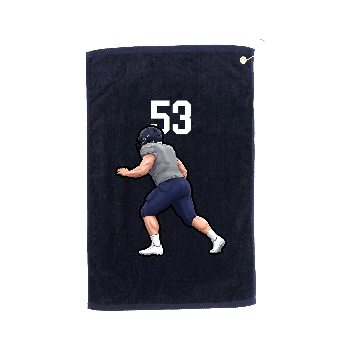 Golf Towel — Number Top in Navy
