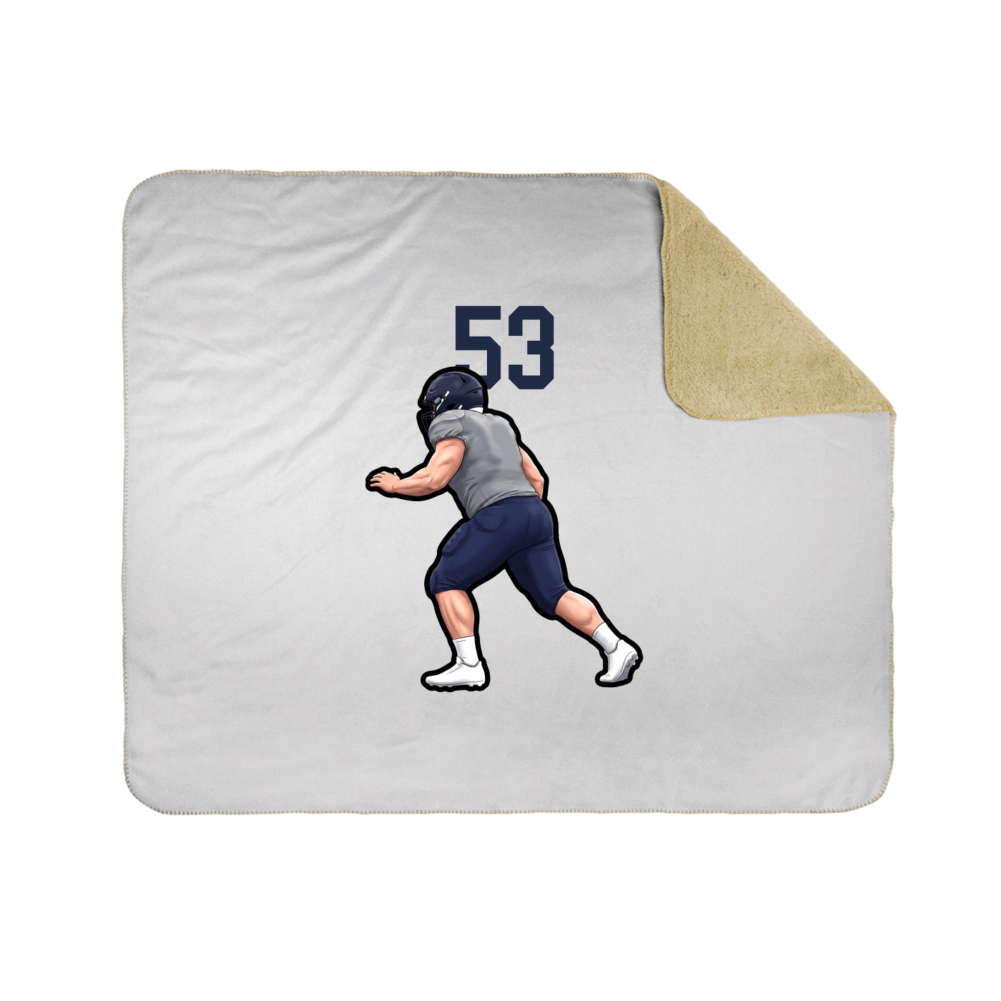 Throw Blanket — Number Top in White