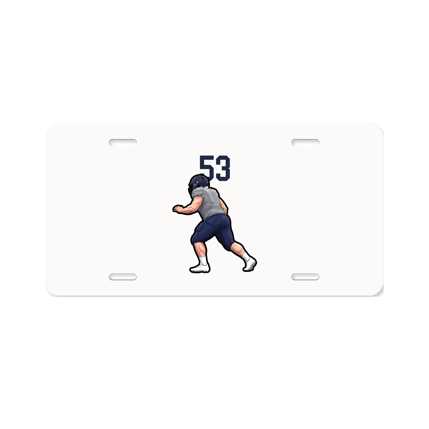 License Plate — Number Top in Classic