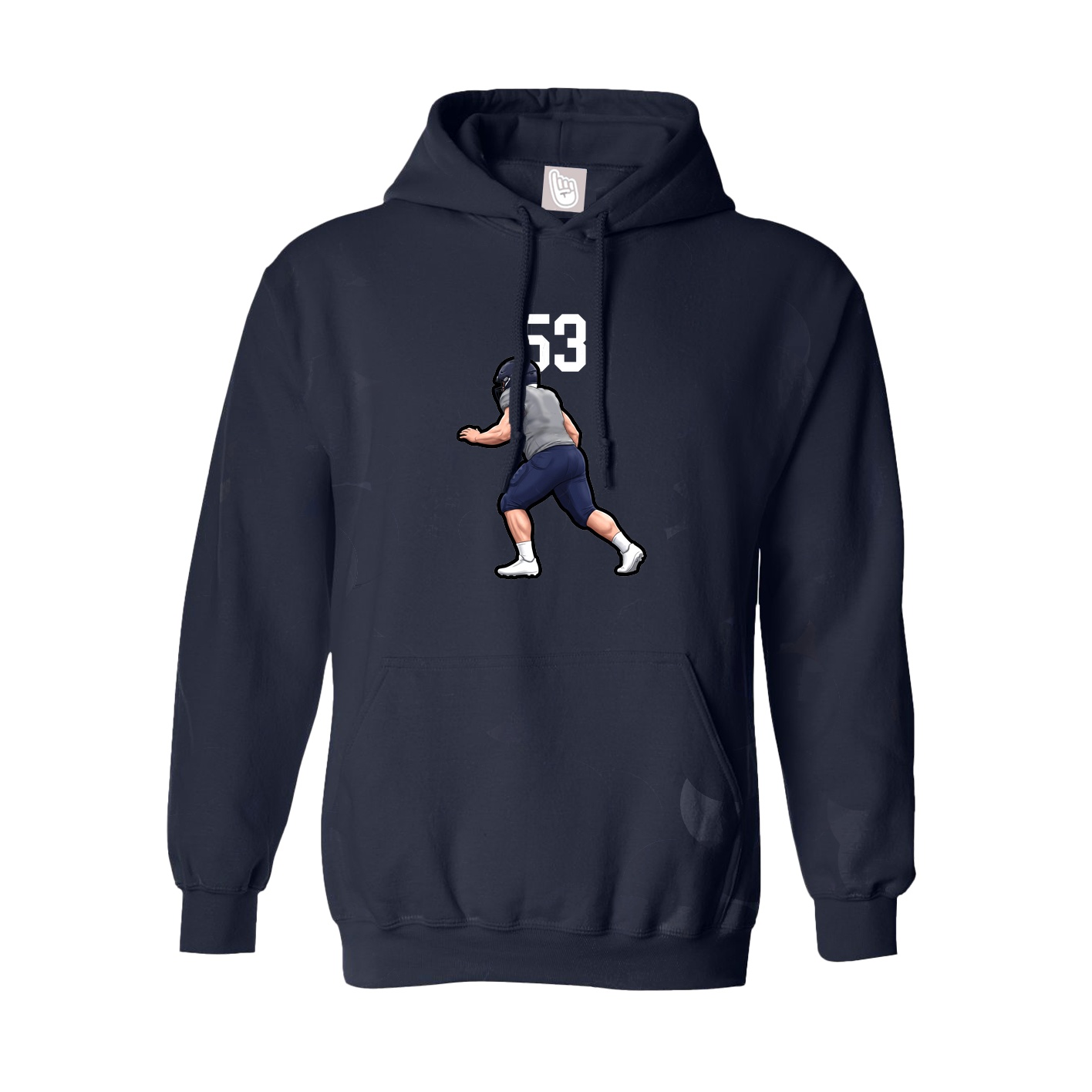 Hoodie — Number Top in Navy