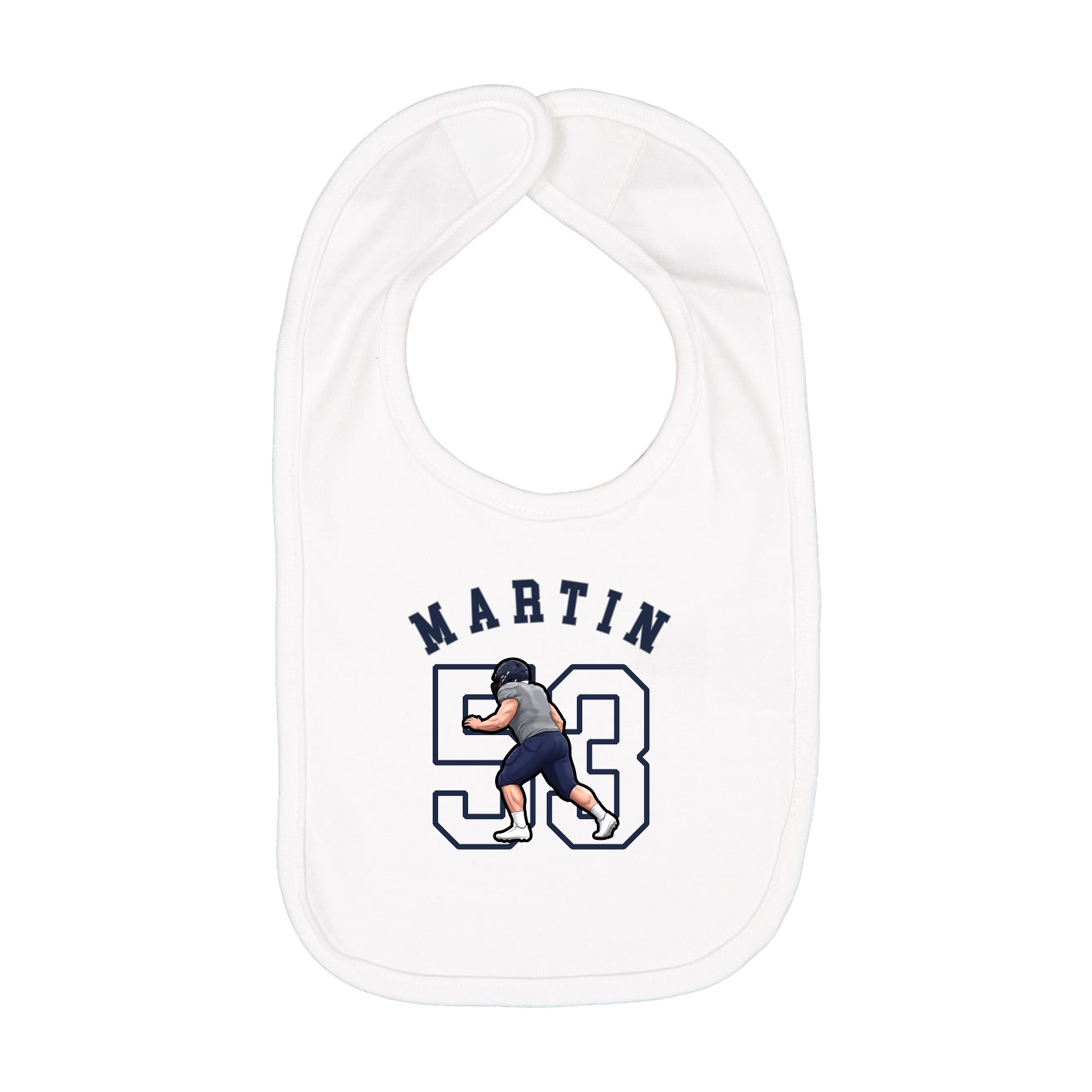 Infant Bib — Shirsey Arch in White