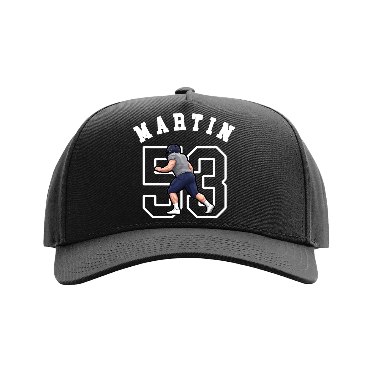Full Fabric Five-Panel Champ Cap — Shirsey Arch in Black