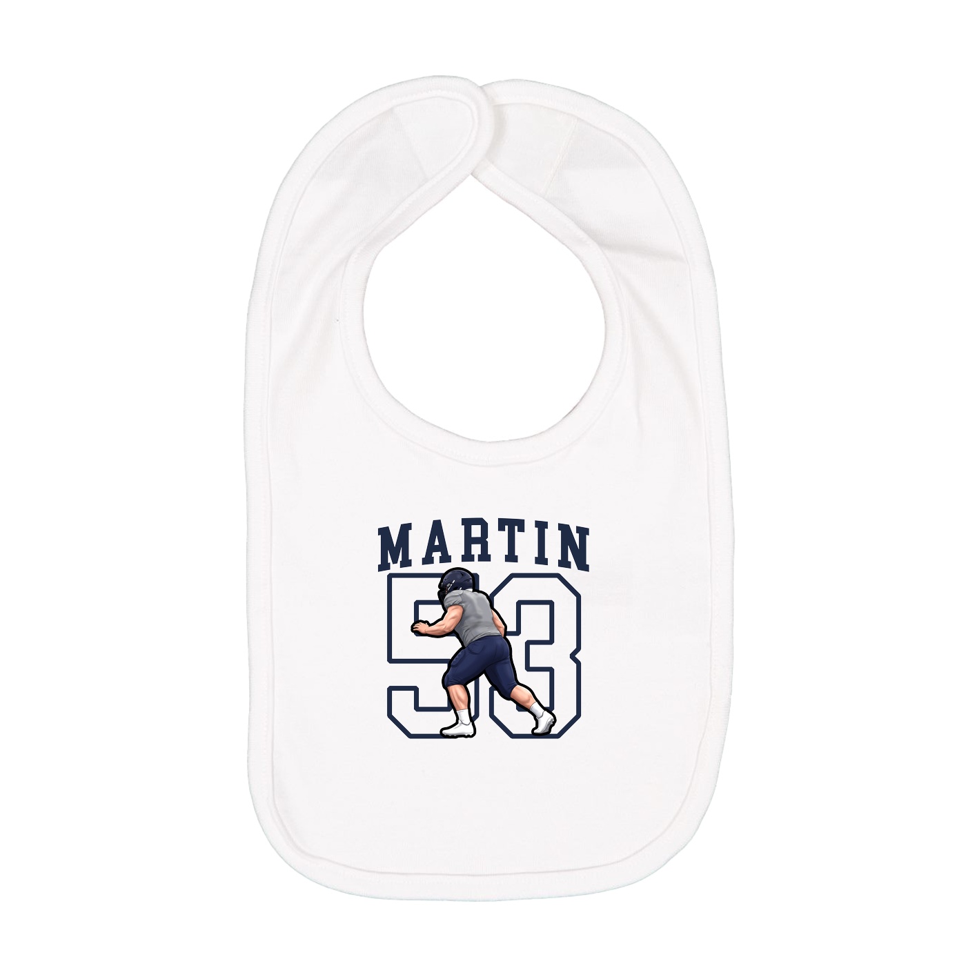 Infant Bib — Shirsey in White