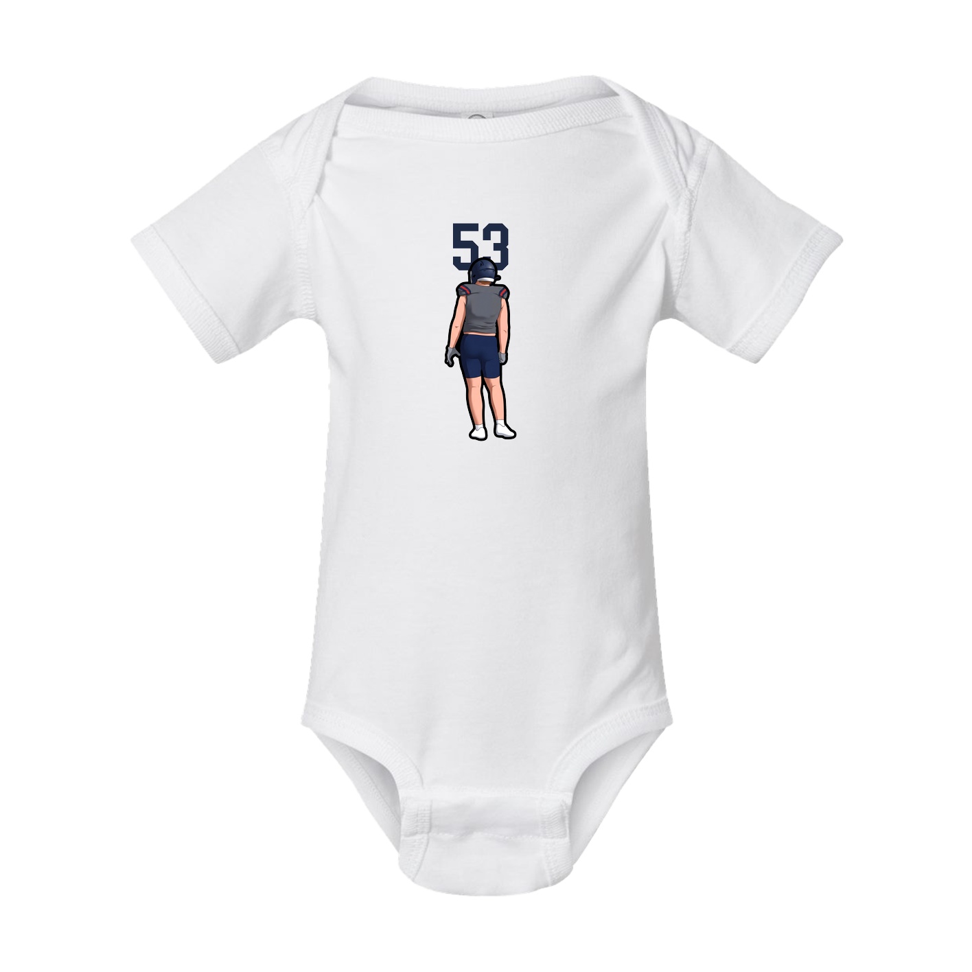 Baby Onesie — Number Top in White