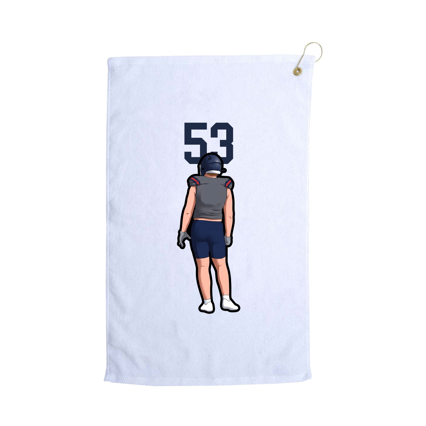 Golf Towel — Number Top in White
