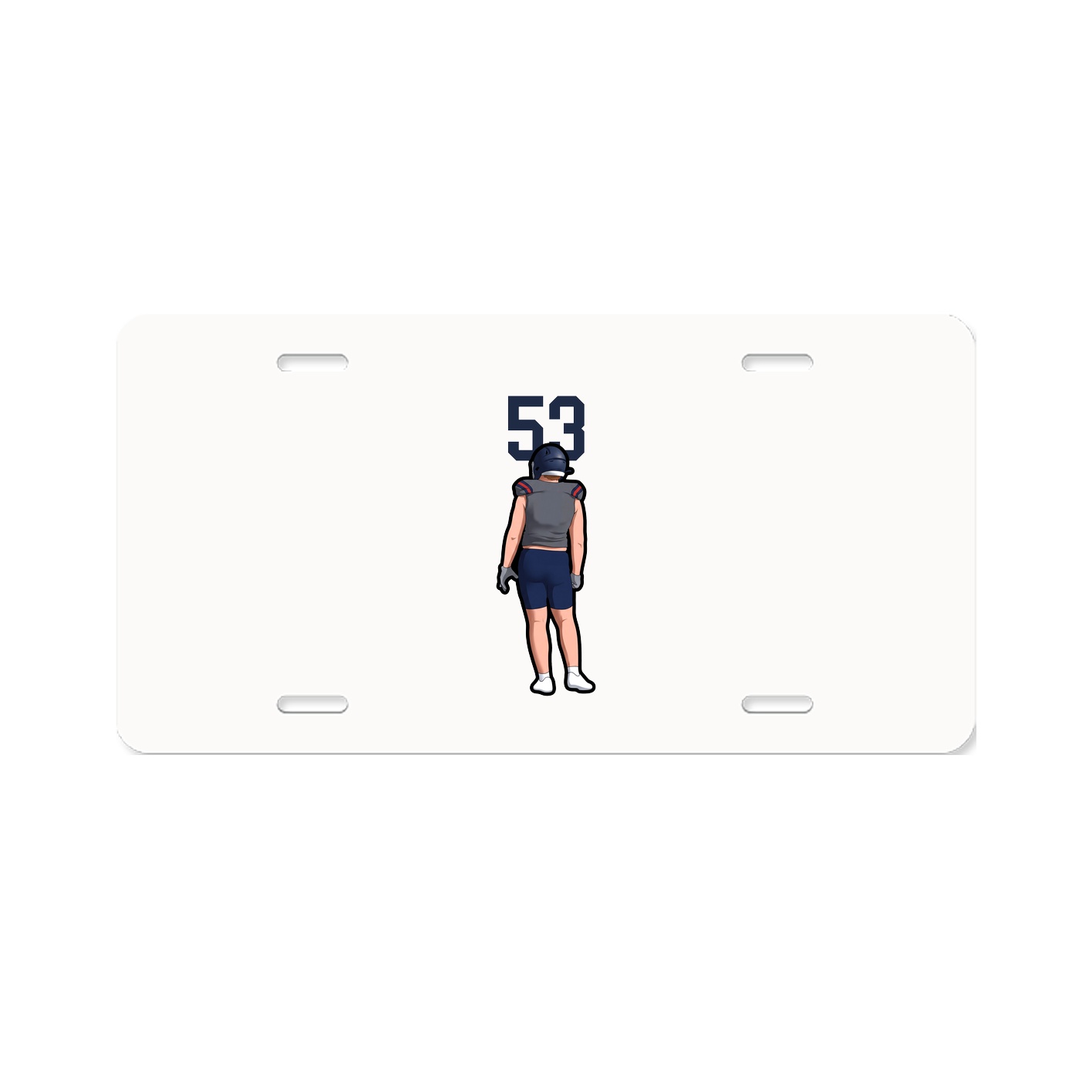 License Plate — Number Top in Classic
