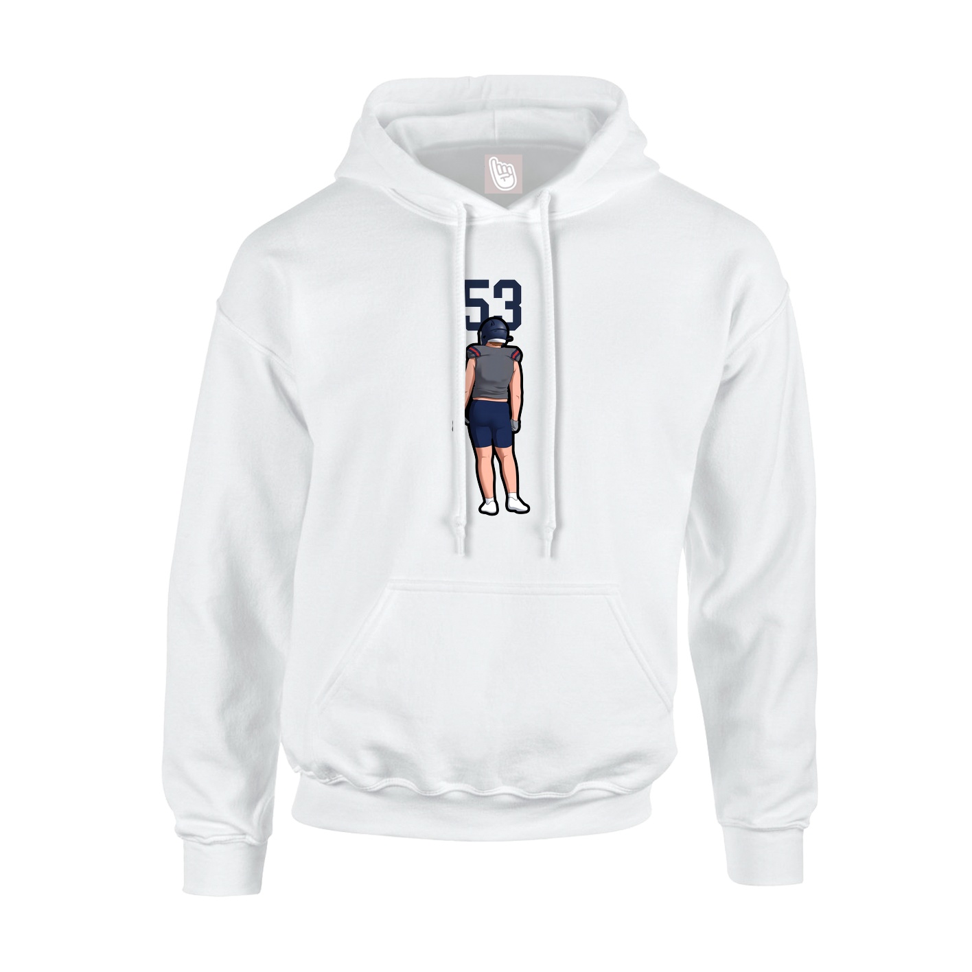 Hoodie — Number Top in White