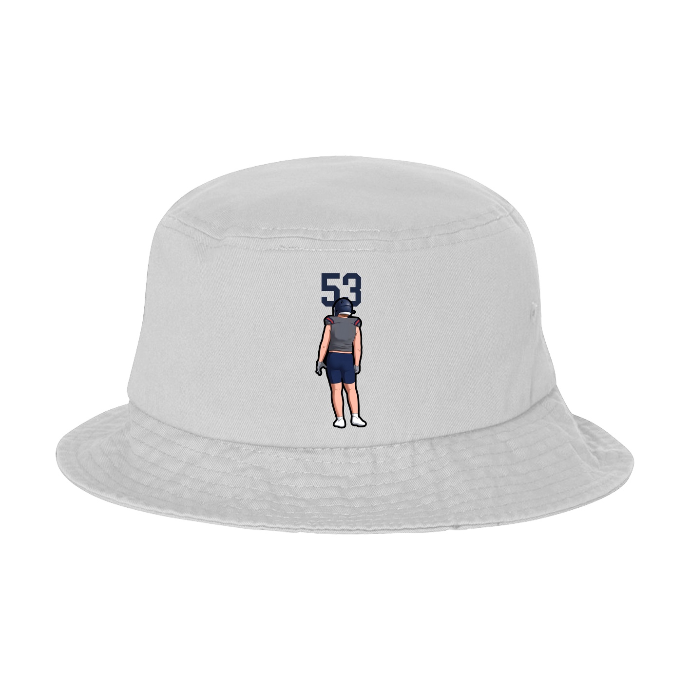 Bucket Cap — Number Top in White