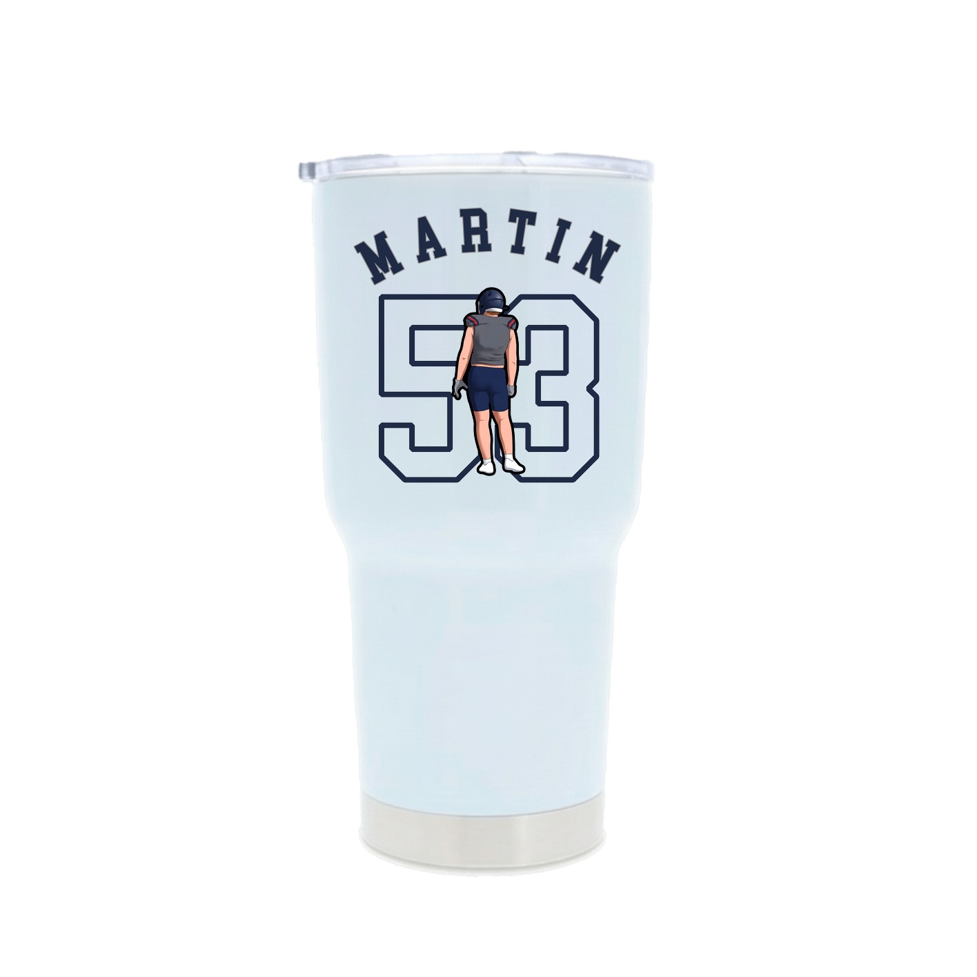 30oz Stainless Steel Tumbler — Shirsey Arch in White