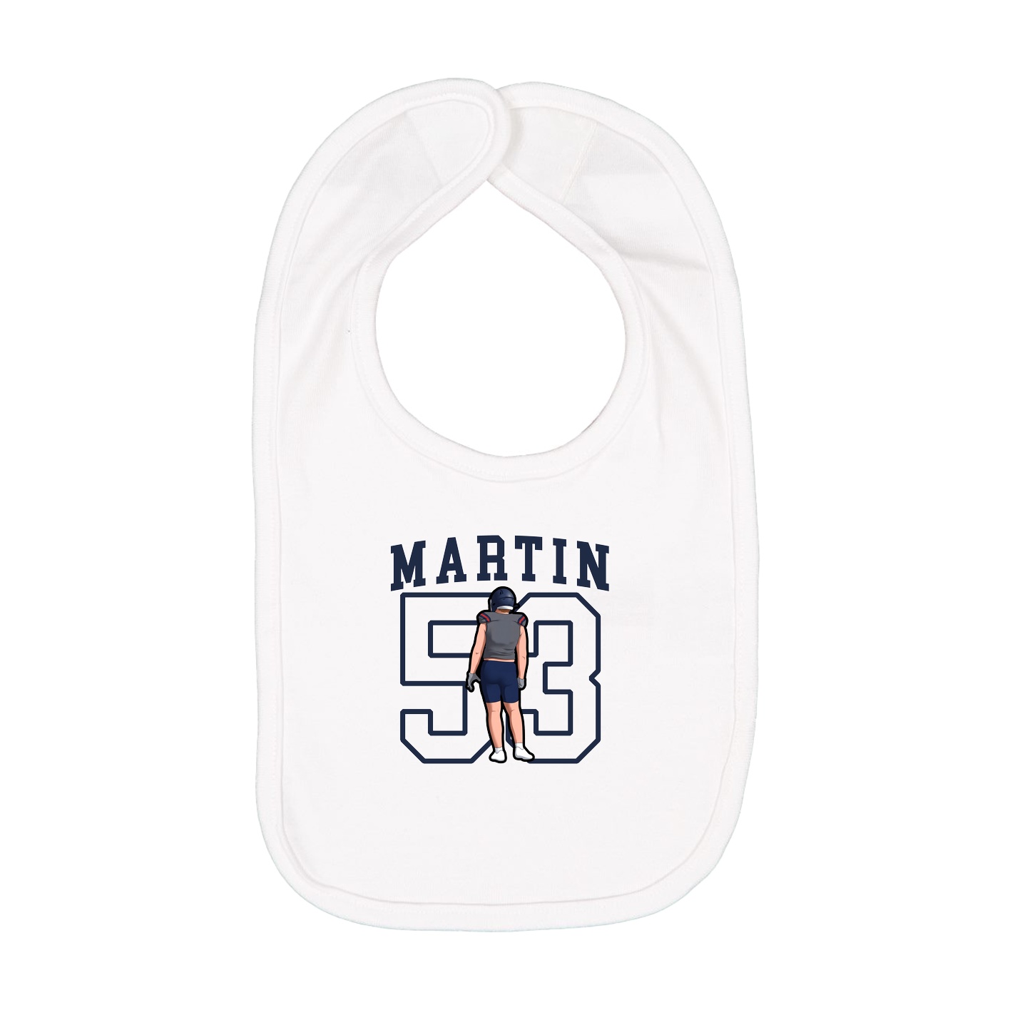 Infant Bib — Shirsey in White