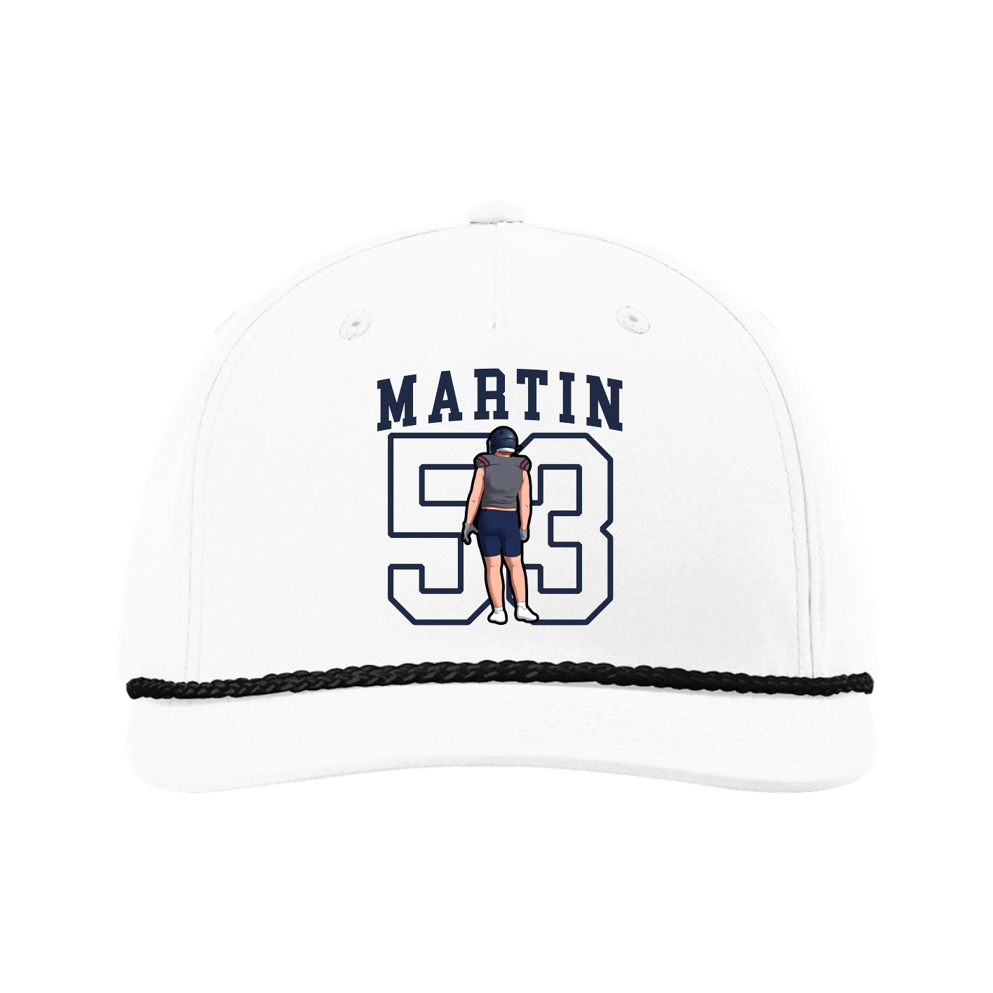 Five-Panel Classic Rope Cap — Shirsey in White
