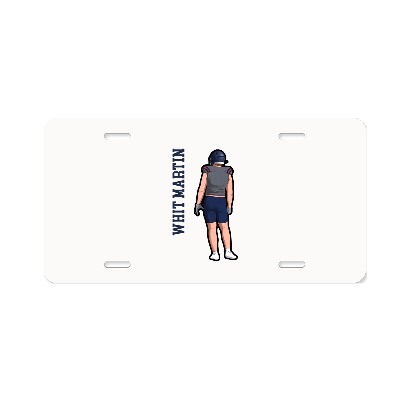 License Plate — Name Vertical in Classic