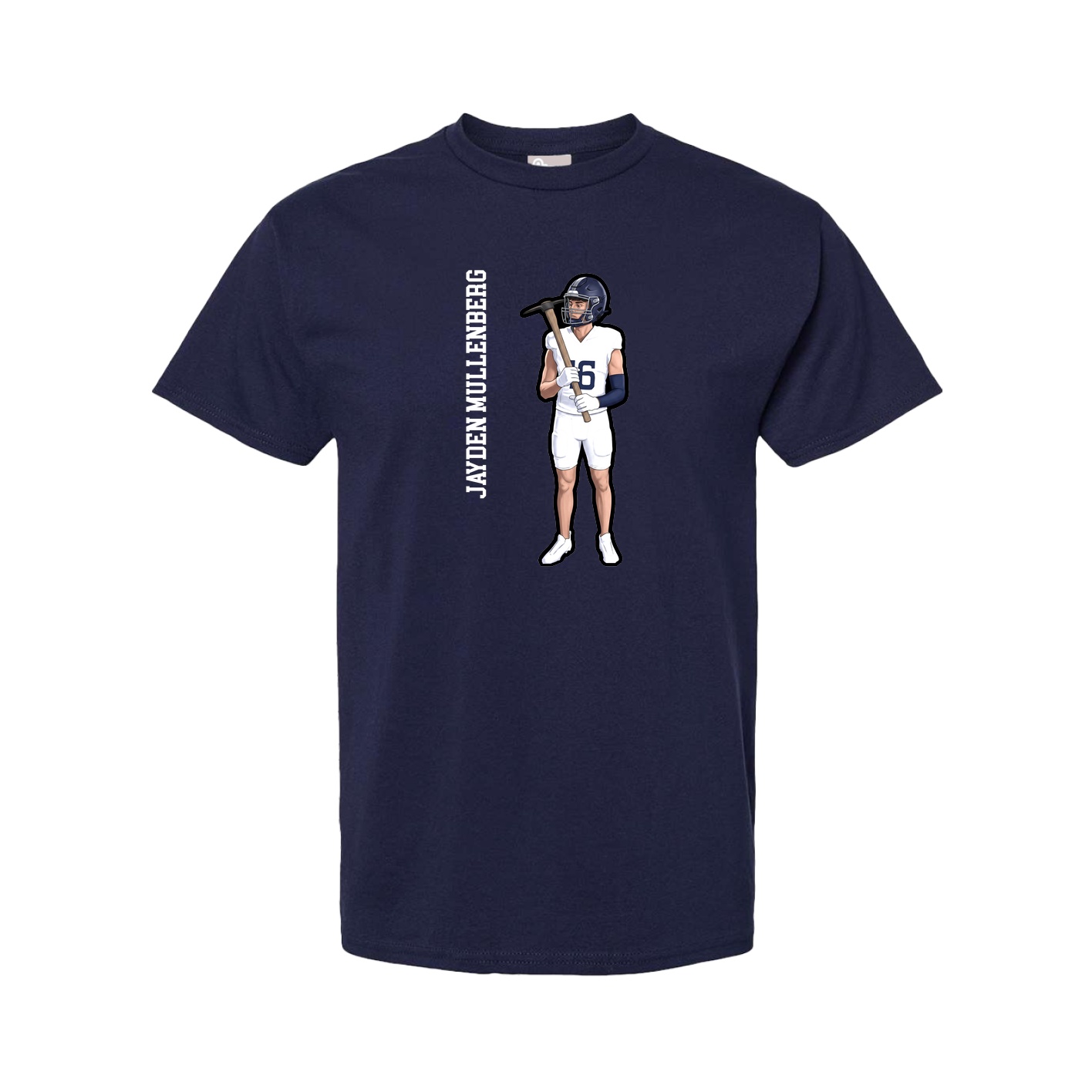 Tee — Name Vertical in Navy