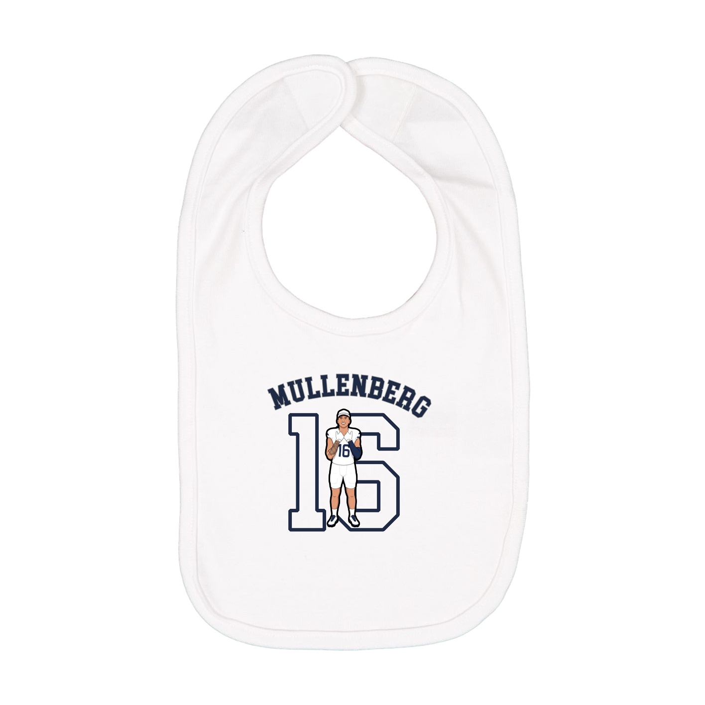 Infant Bib — Shirsey Arch in White