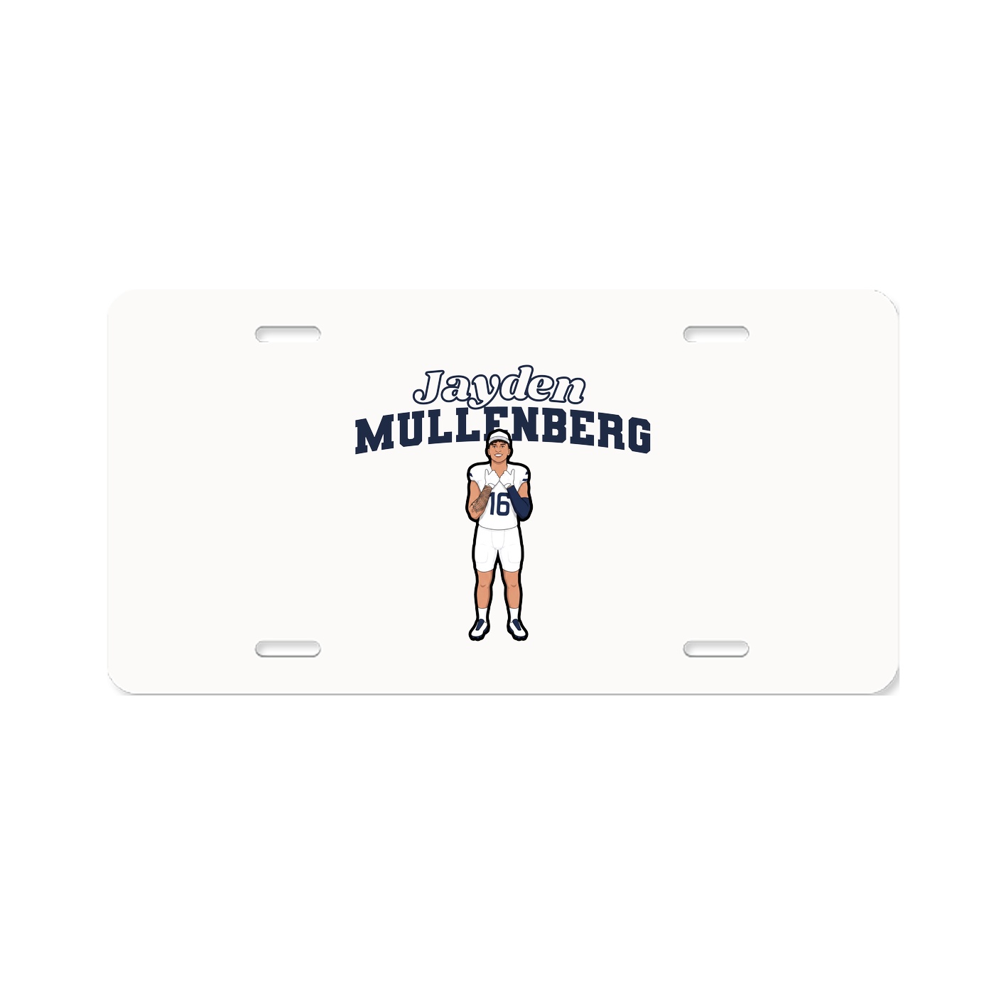 License Plate — Name Arch in Classic