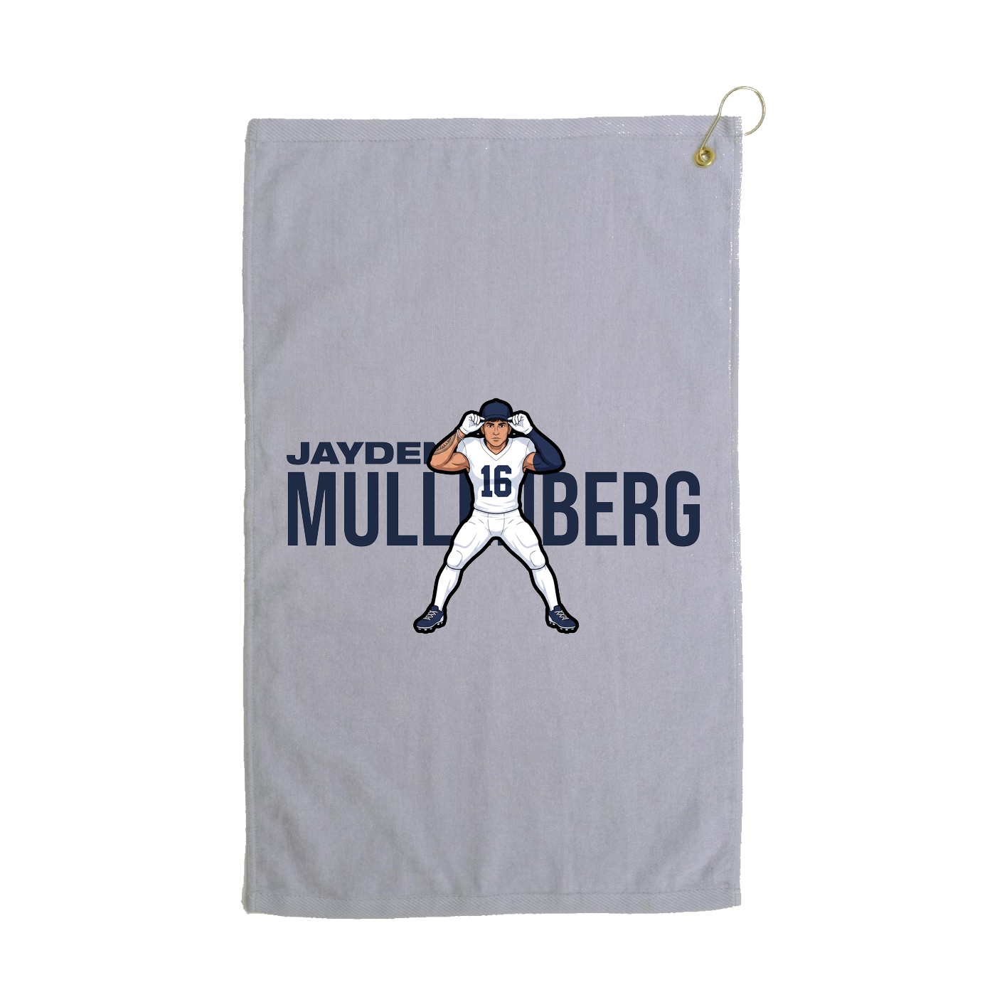 Golf Towel — Player Name in Grey