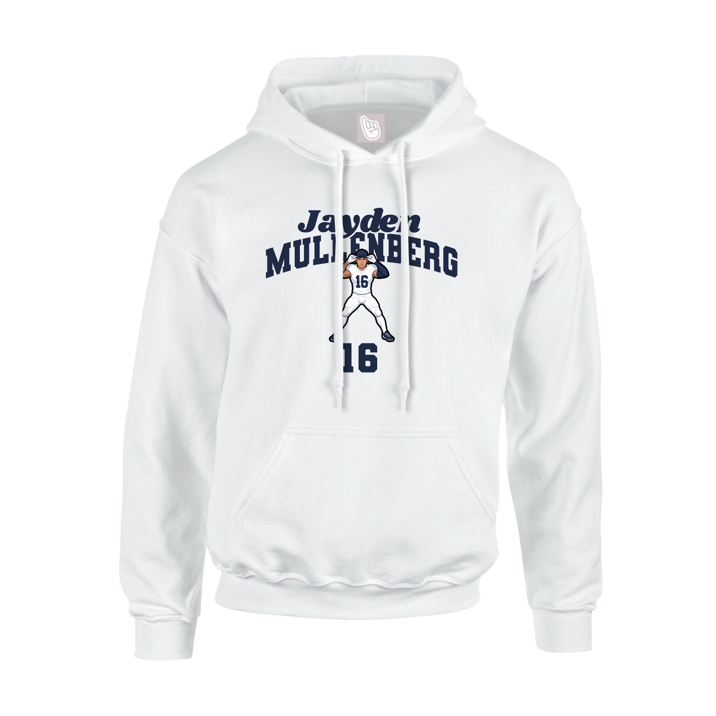 Hoodie — Signature Arch in White