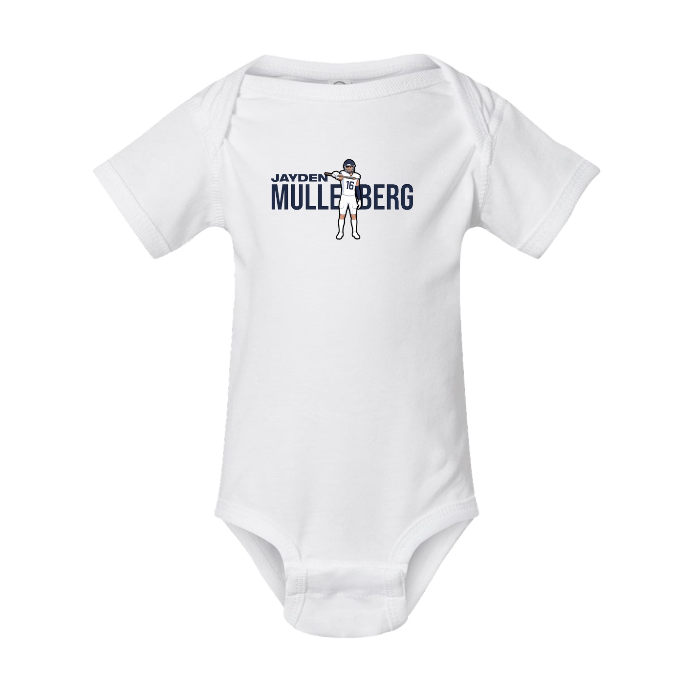 Baby Onesie — Player Name in White