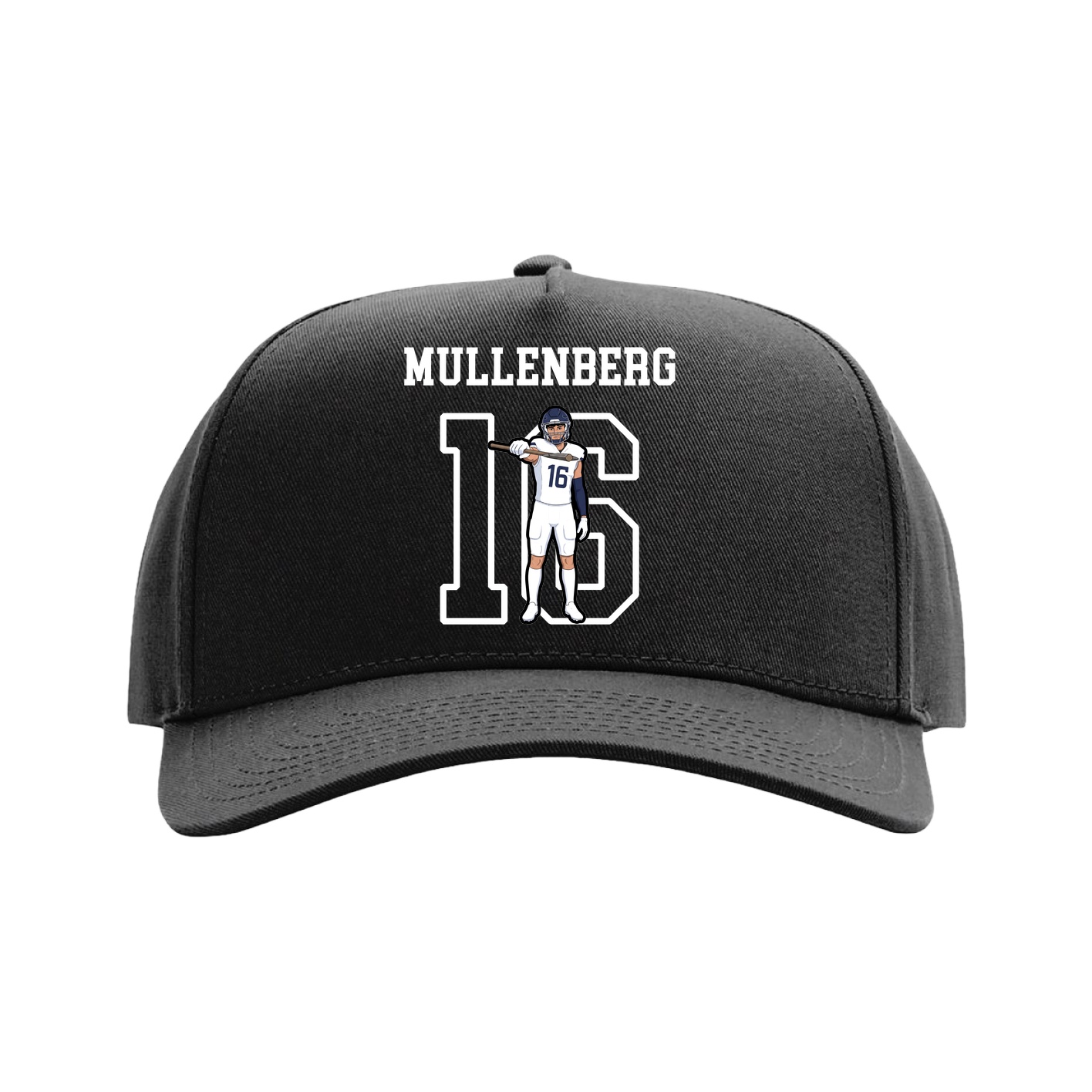 Full Fabric Five-Panel Champ Cap — Shirsey in Black