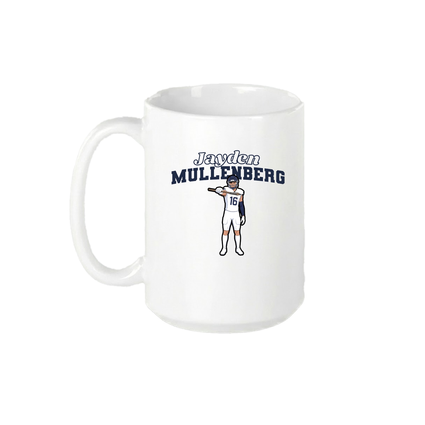 15oz Coffee Mug — Name Arch in White