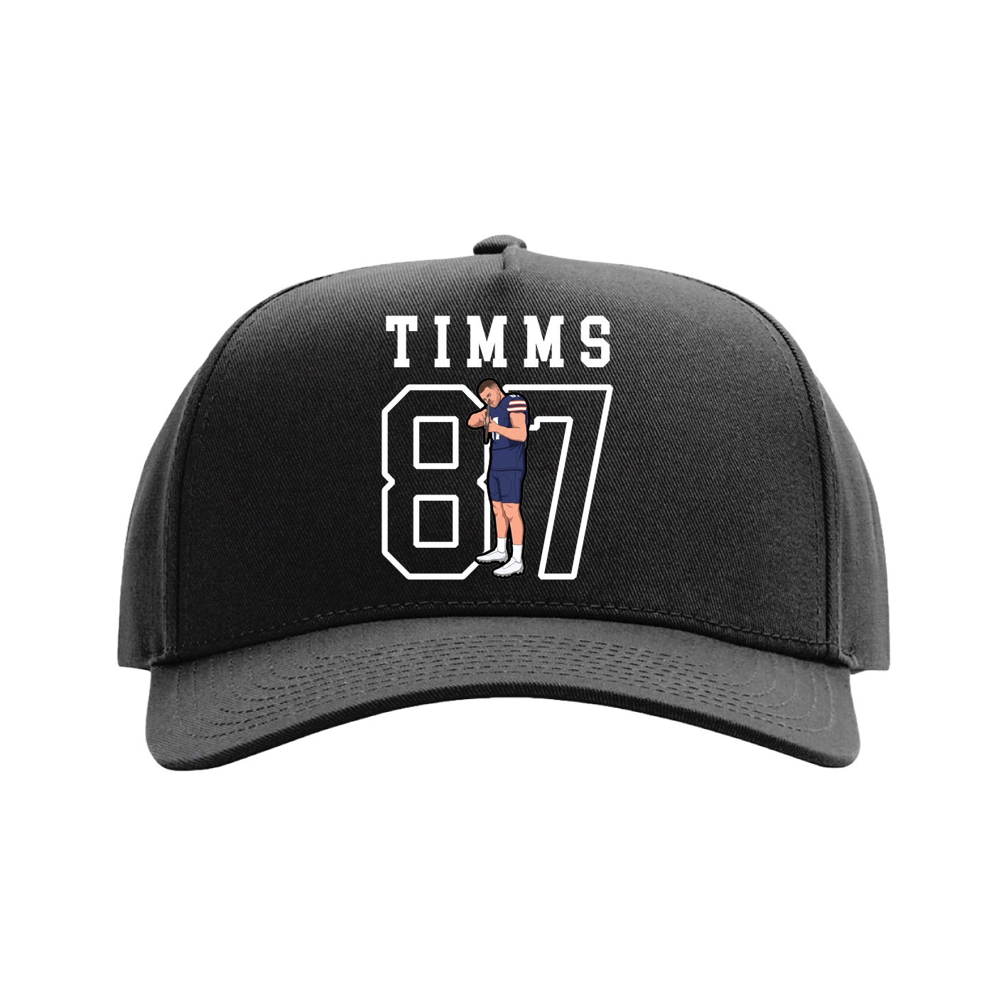 Full Fabric Five-Panel Champ Cap — Shirsey in Black