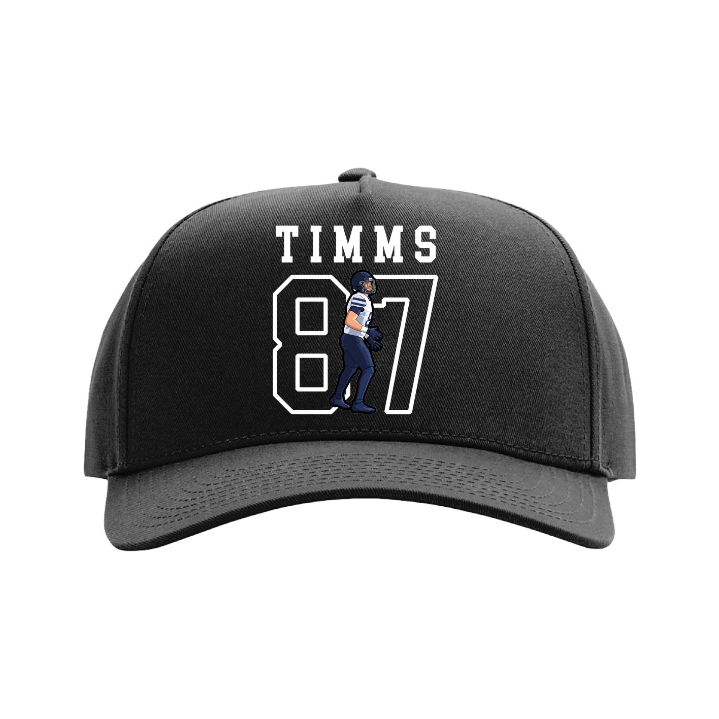 Full Fabric Five-Panel Champ Cap — Shirsey in Black