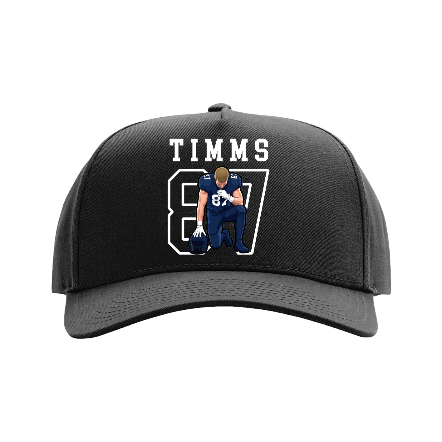 Full Fabric Five-Panel Champ Cap — Shirsey in Black