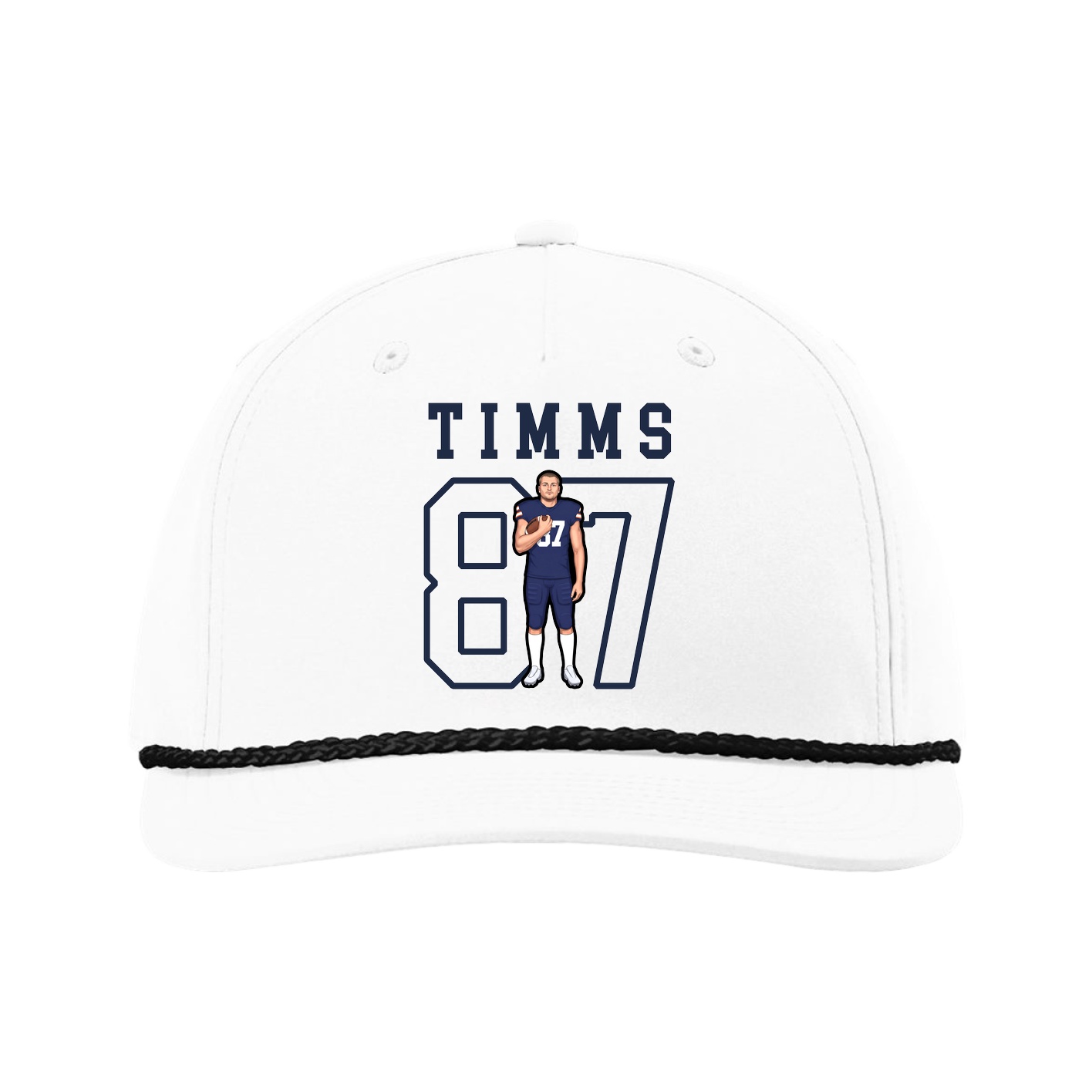 Five-Panel Classic Rope Cap — Shirsey in White