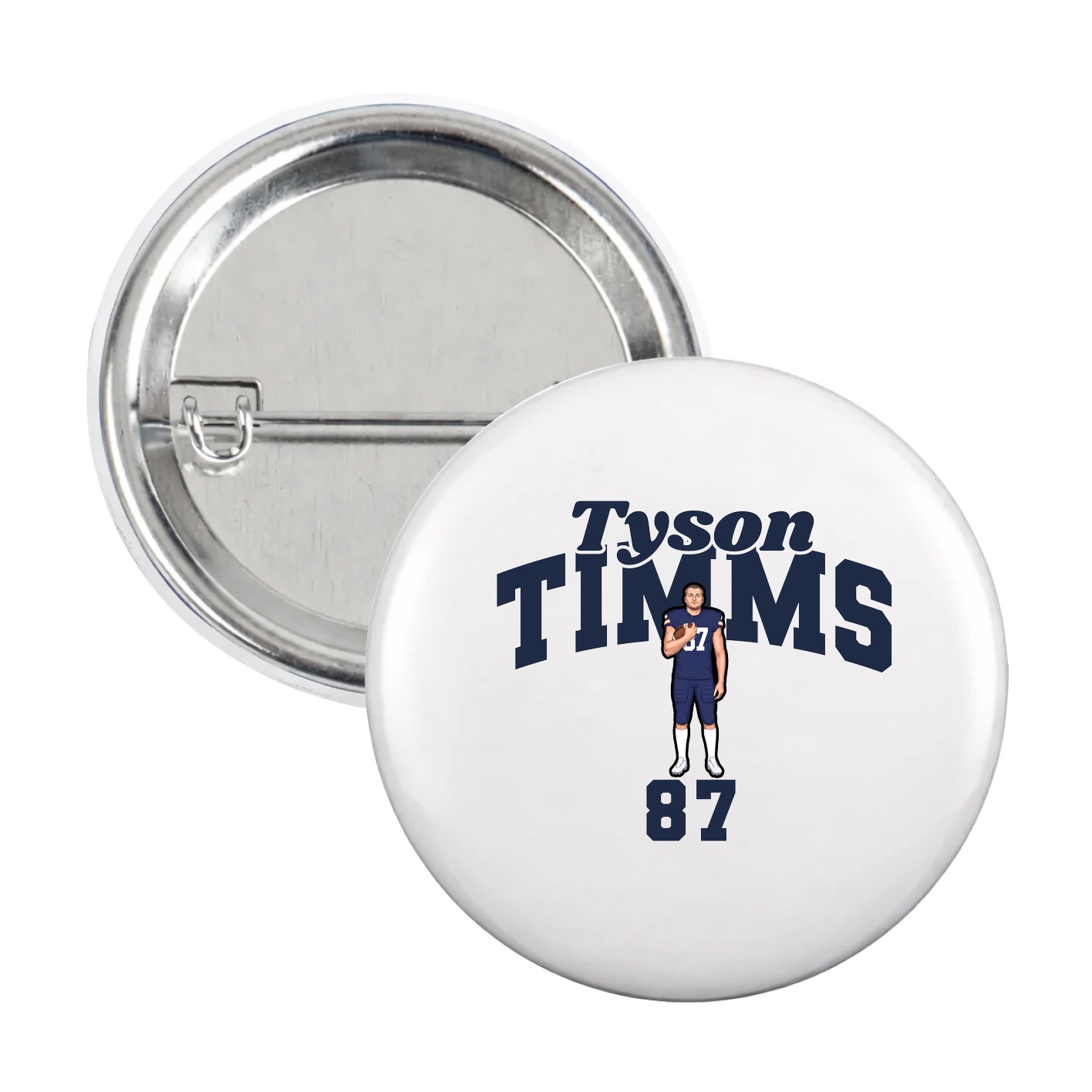 Game Day Button — Signature Arch in White