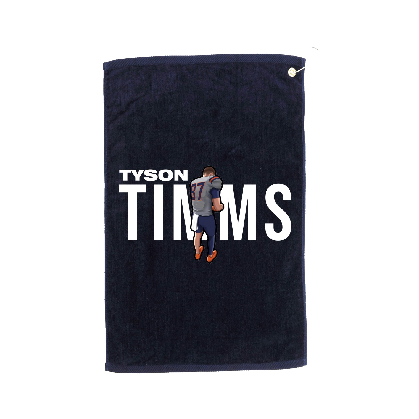 Golf Towel — Player Name in Navy
