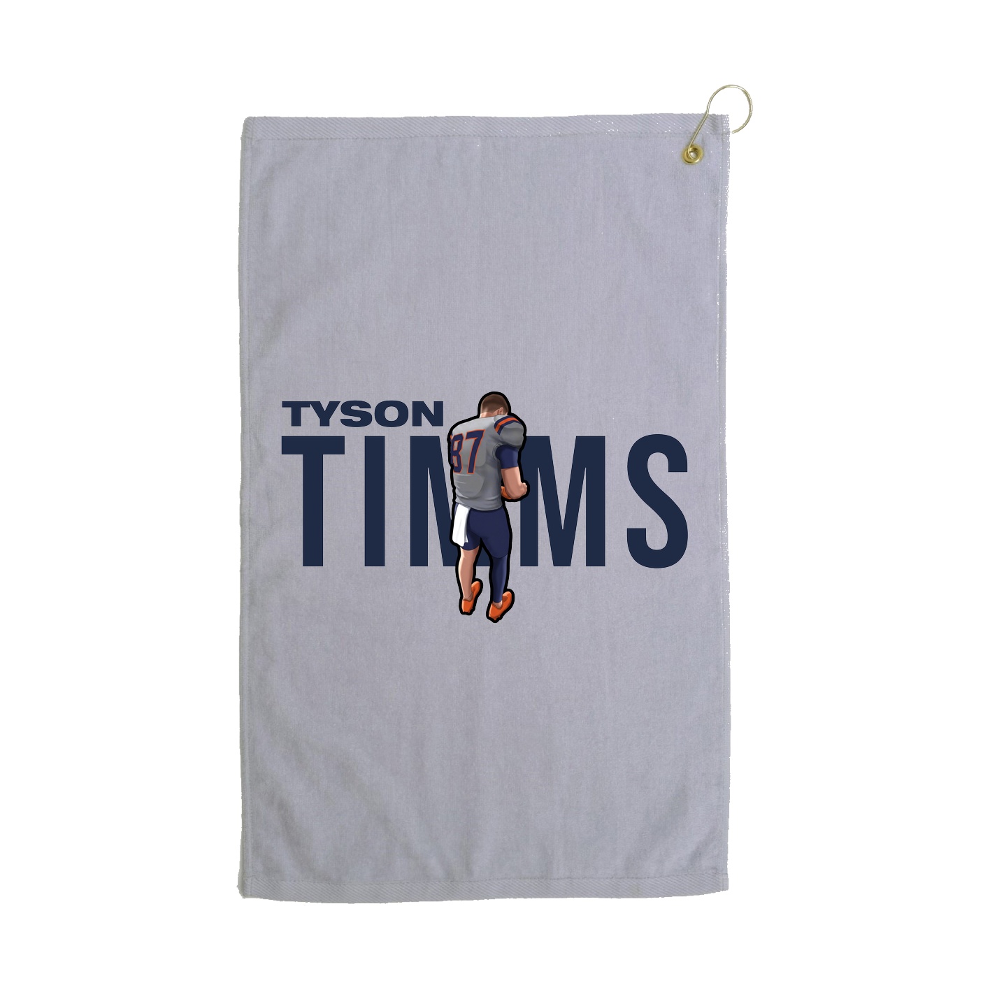 Golf Towel — Player Name in Grey