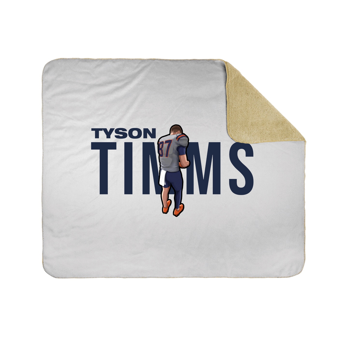 Throw Blanket — Player Name in White