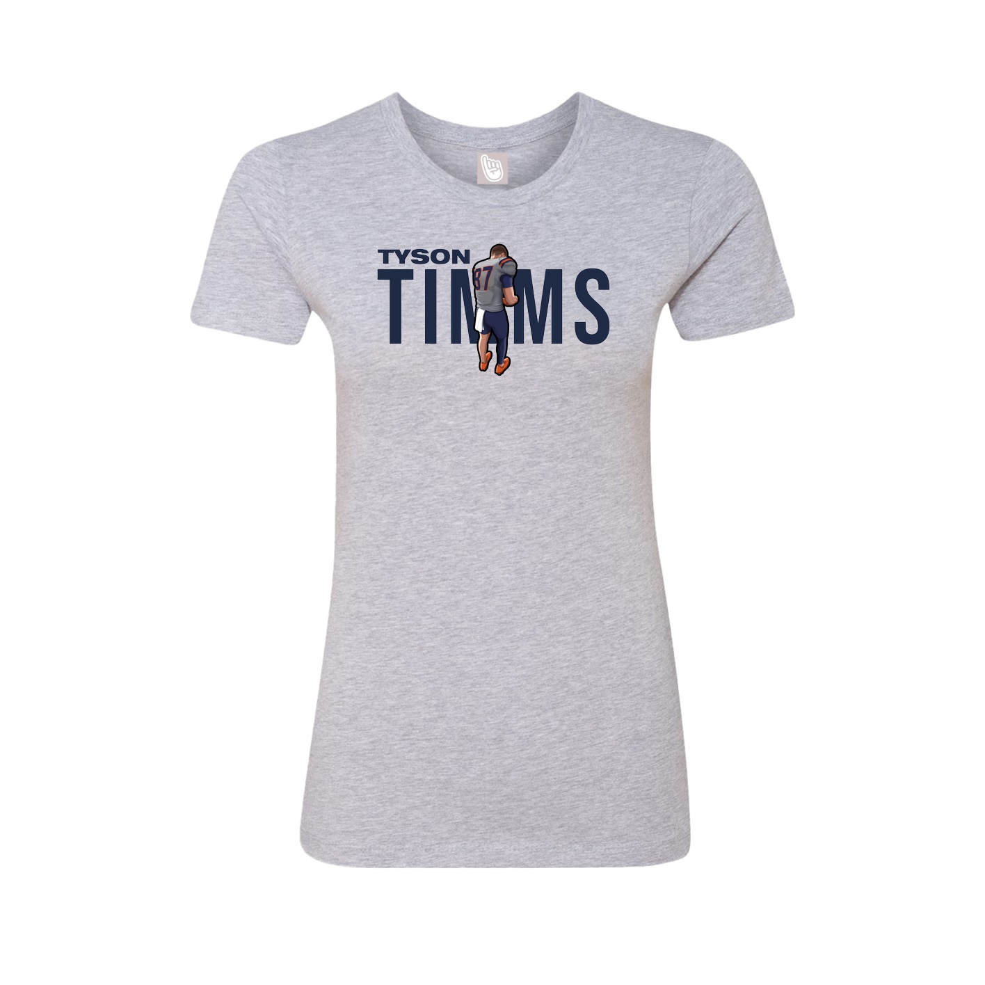 Womens Tee — Player Name in Grey