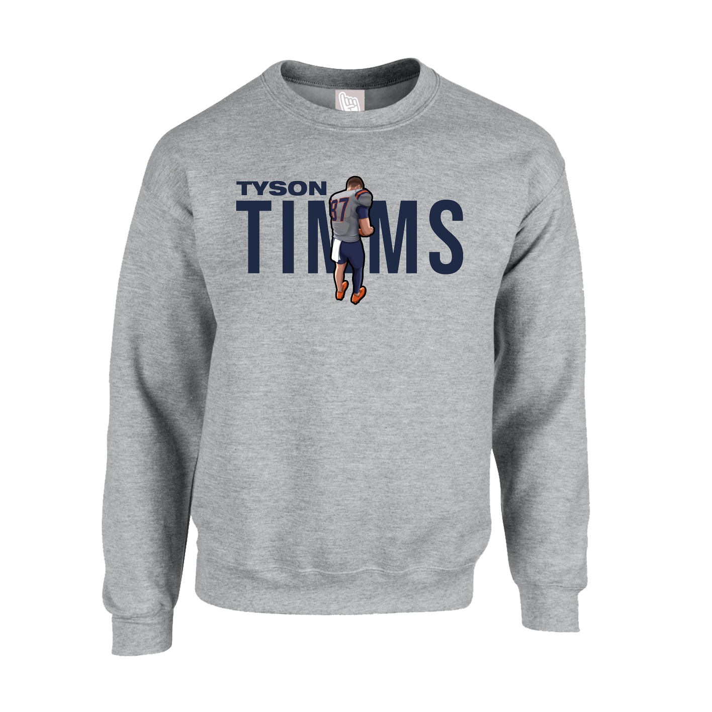 Fleece Crew — Player Name in Grey