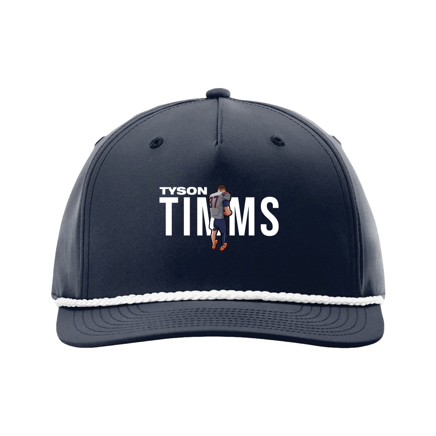 Five-Panel Classic Rope Cap — Player Name in Navy