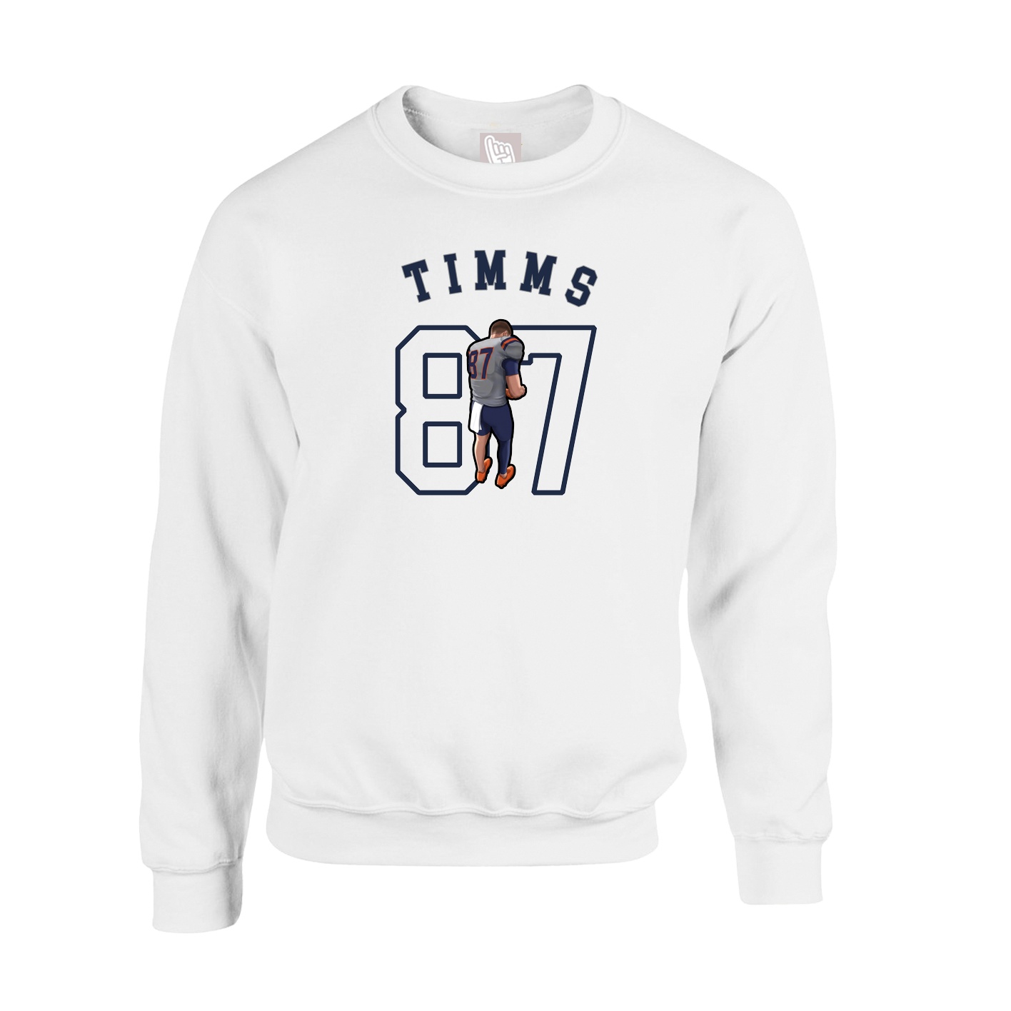 Fleece Crew — Shirsey Arch in White